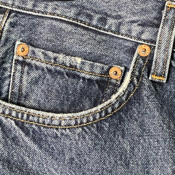 Agolde Women's Blue Jean Shorts - Picture 6 of 13